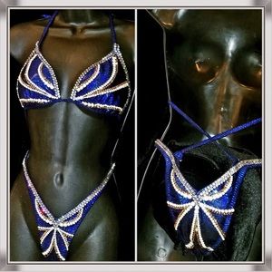 T Marie figure in Physique bikini competition suit